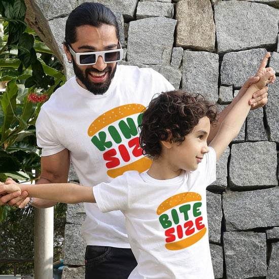 King Size Bite Size Twinning Tees For Dad And Son