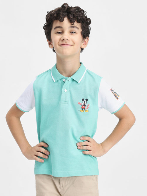 Mickey Boys Polo Tees  | Olive Green