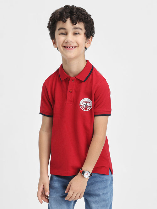 Mickey Boys Polo Tees  | Maroon