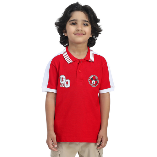 Mickey Boys Polo Tees  | Red