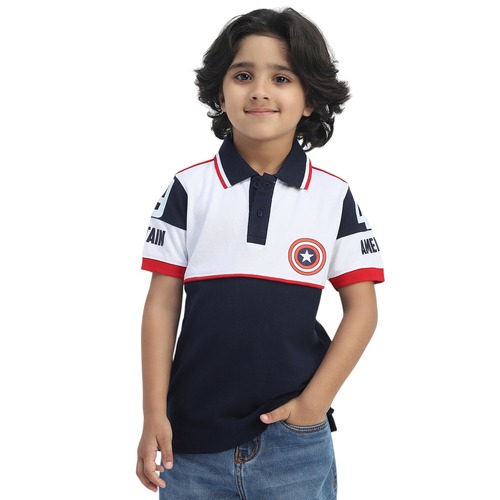 Capt America Boys Polo Tees  | Multi Color