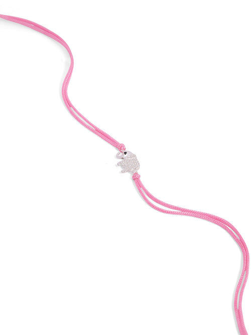 925 Silver-elephant Rakhi  for Kids with cubic zirconia