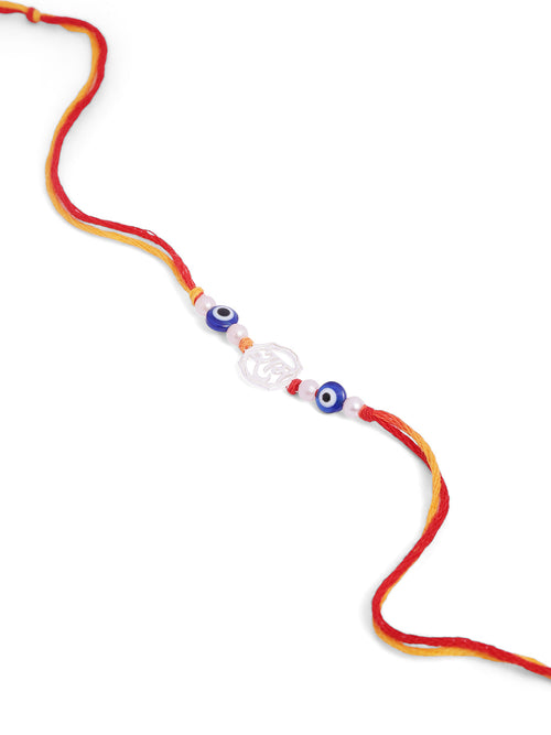 925 Silver-Ram & Evil Eye Rakhi for Kids