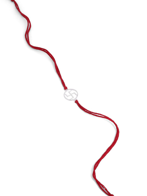 925 Silver-Swastik Rakhi for Kids
