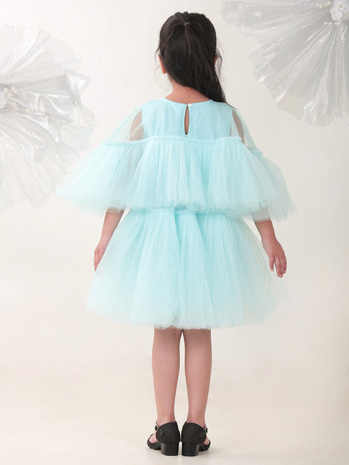 Girls Dresses Blue Sleeveless Round