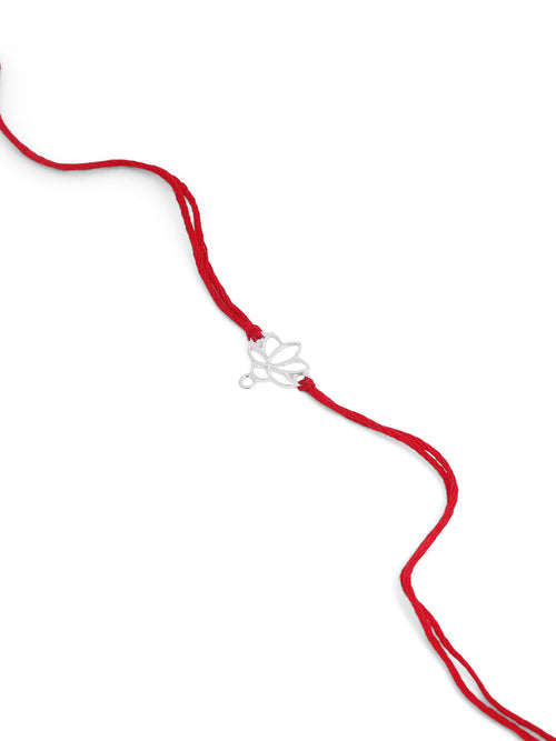 925 Silver-lotus Rakhi for Kids