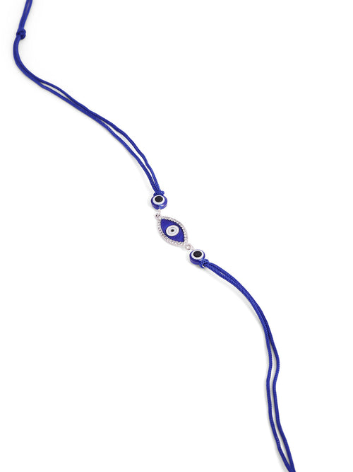 925 Silver-enamel evil eye Rakhi for Kids