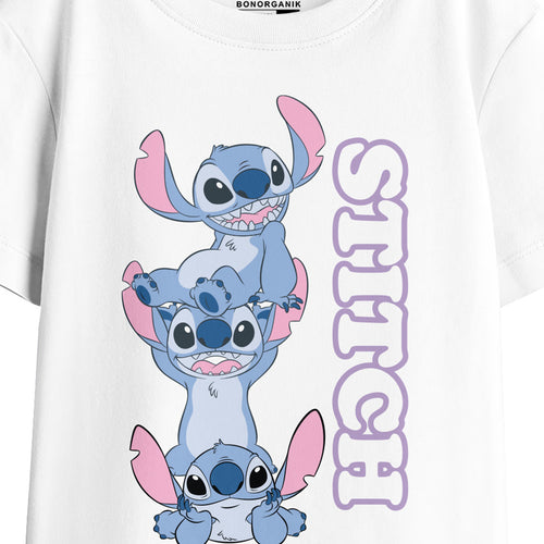 Girl Oversize Stitch Printed T-Shirt