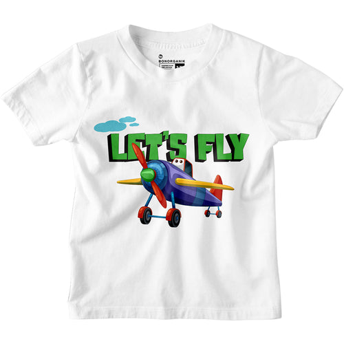 Boys Lets Fly Printed Tees