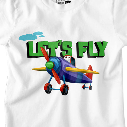 Boys Lets Fly Printed Tees