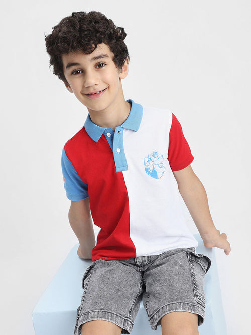 Captain America Boys Polo Tees  | Multi Color