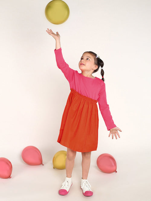 Girls Dress Orange