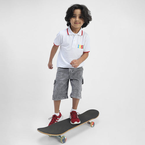 Avengers Boys Polo Tees  | White