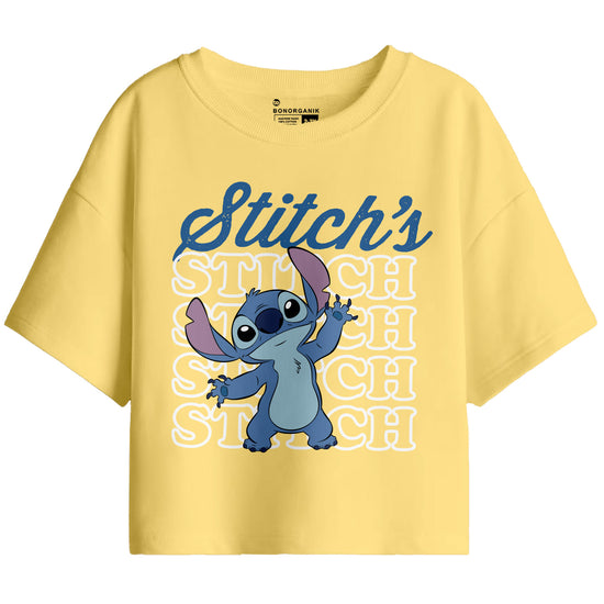 Girl Oversize Stitch Printed T-Shirt