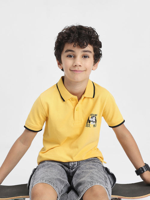 Mickey Boys Polo Tees  | Yellow