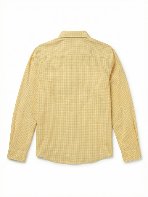 Boy's Shirts Yellow Full sleeve Spread Collar
