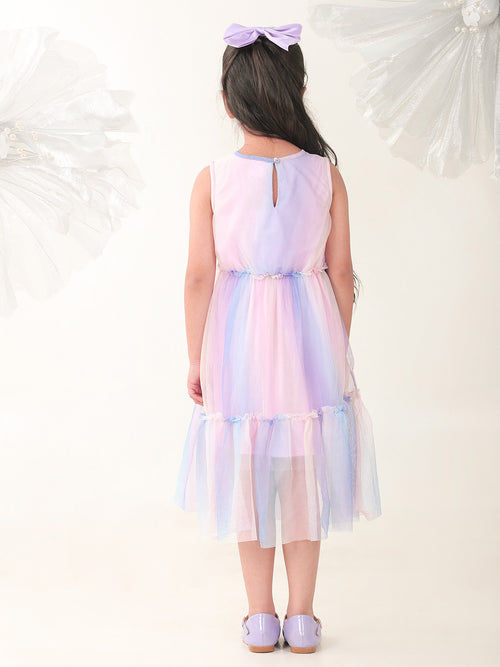 Girls Dresses Multicolor Sleeveless Round