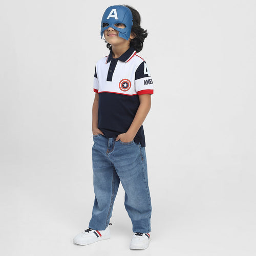 Capt America Boys Polo Tees  | Multi Color