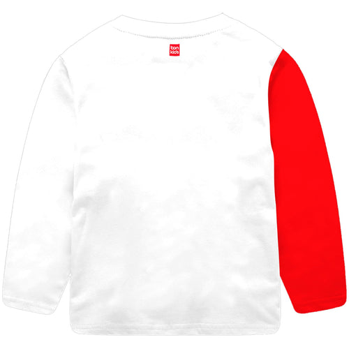 Mickey Red/White Full Sleeve Boys T-SHIRT