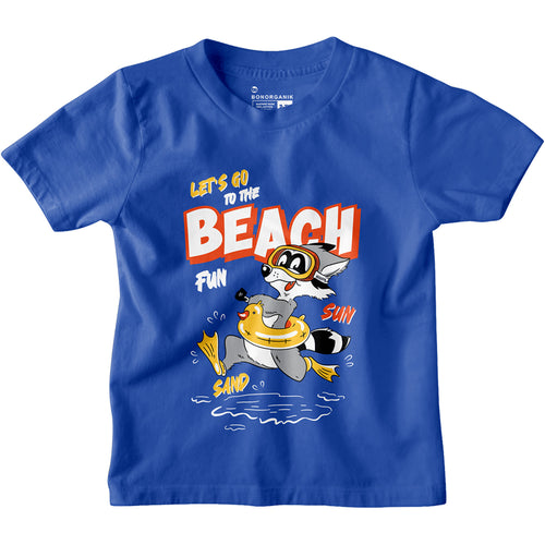 Boys Lets Go To Beach Printed Tees