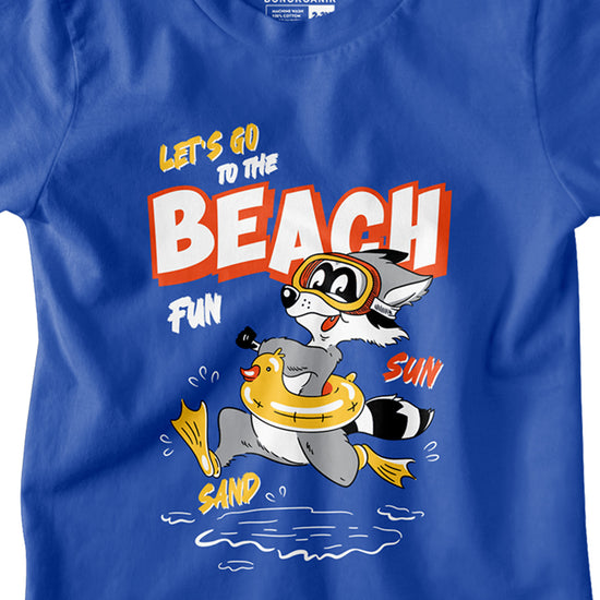 Boys Lets Go To Beach Printed Tees