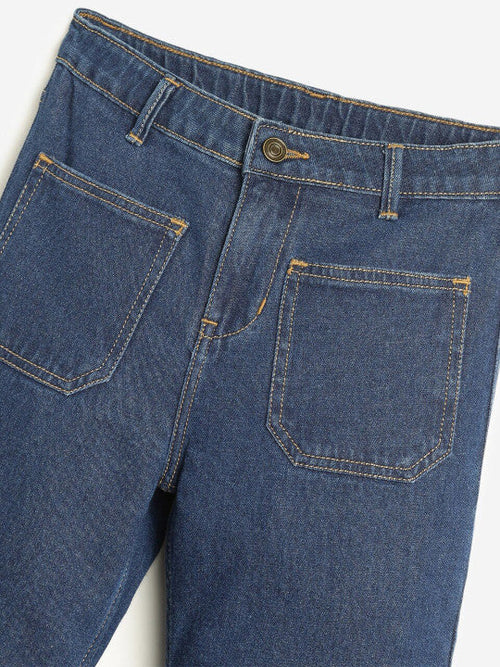 Girls Jean Mid-Rise Regular Fit Clean Look Cotton Jeans