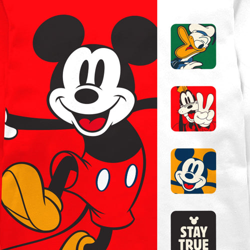 Mickey Red/White Full Sleeve Boys T-SHIRT