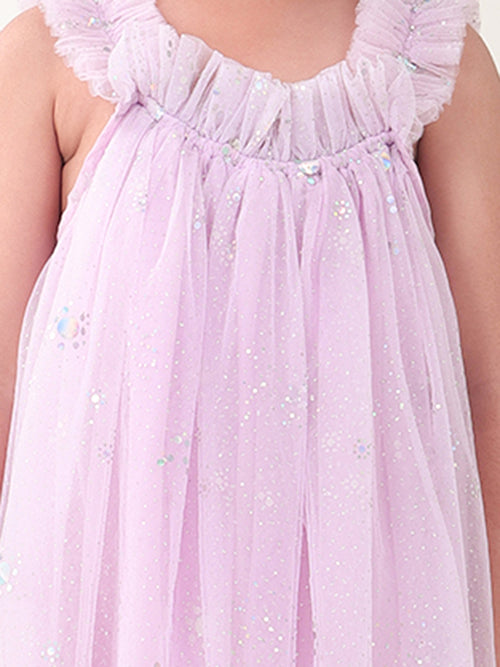 Girls Dresses Lilac Sleeveless Round