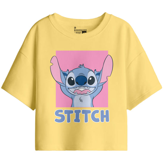 Girl Oversize Stitch Printed T-Shirt