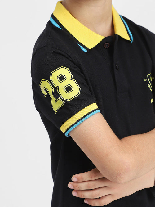 Mickey Boys Polo Tees  | Black