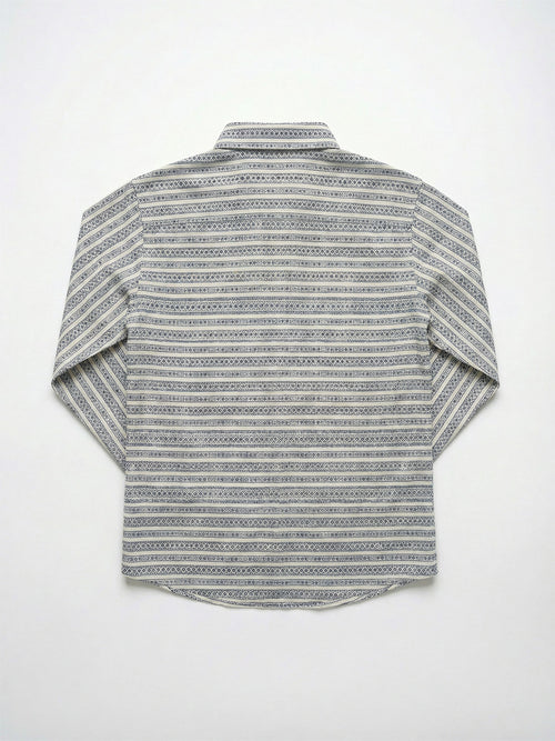 Boy's Shirts Blue Full sleeve Spread Collar