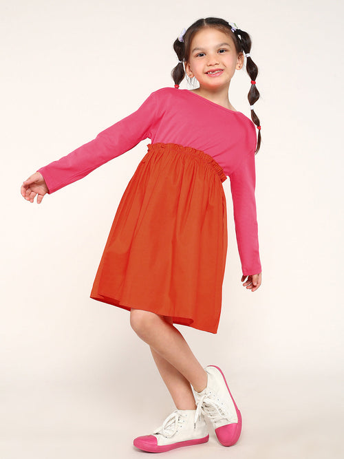 Girls Dress Orange