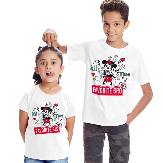 Mickey All Time Favorite Bro & Sis Siblings Tees