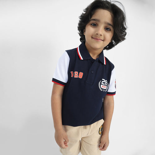 Mickey Boys Polo Tees  | Navy Blue
