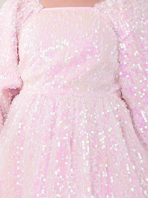Girls Dresses Pink Sleeveless Round