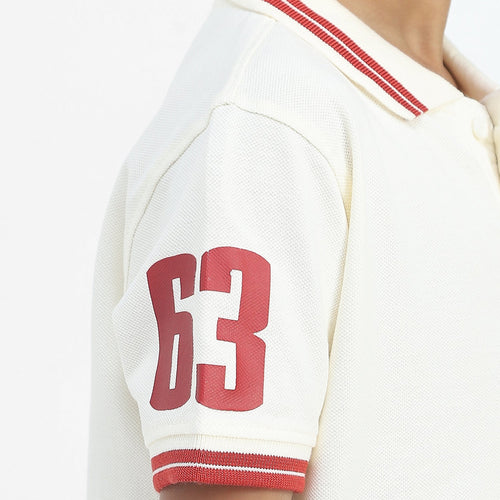 Iron Man Boys Polo Tees  | Off white