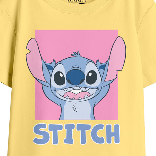 Girl Oversize Stitch Printed T-Shirt