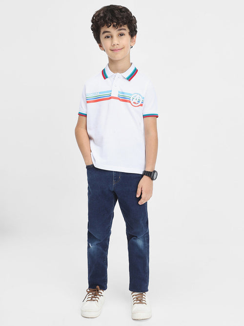 Avengers Boys Polo Tees  | White