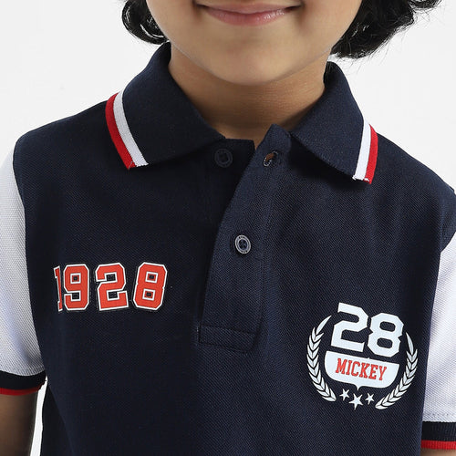 Mickey Boys Polo Tees  | Navy Blue