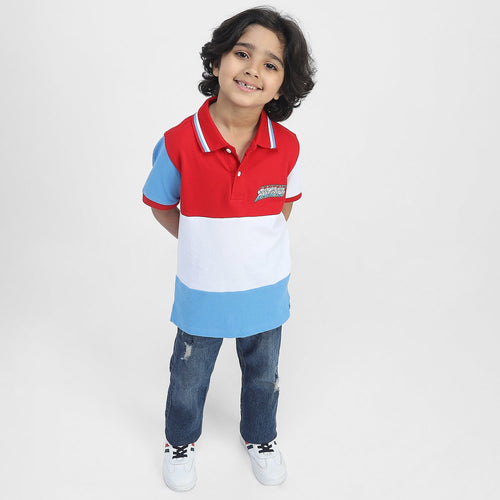 Captain America Boys Polo Tees  | Multi Color