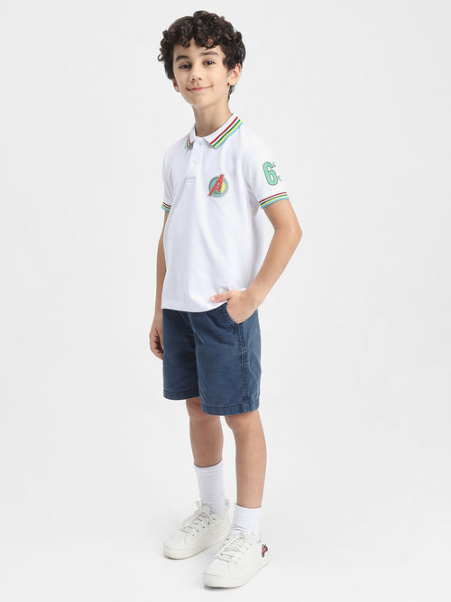Avengers Boys Polo Tees  | White