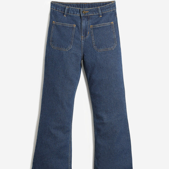 Girls Jean Mid-Rise Regular Fit Clean Look Cotton Jeans