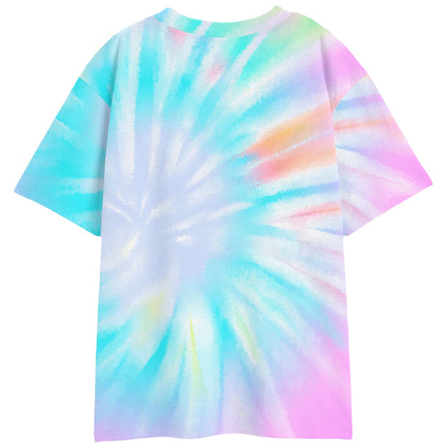 Girls Wonder Women Over Size Tie & Dye Tshirt