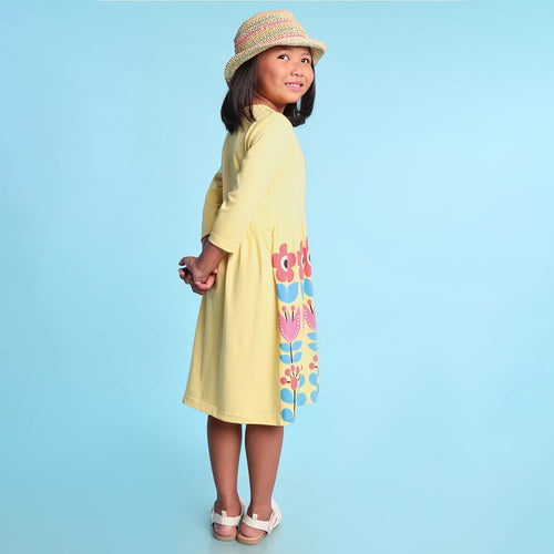 Bloom Yellow Girls Dress