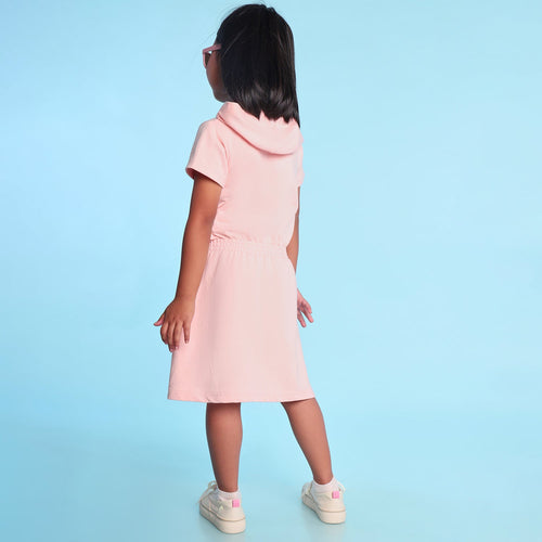 Unicorn Printed Hooded Girls Dress