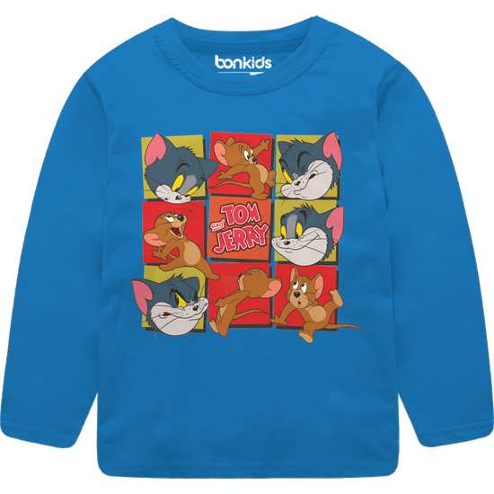 Tom & Jerry Blue Full Sleeve Tshirt