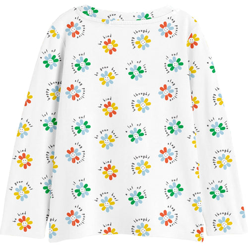 Girls Overall Printed Full Sleeve Tshirt