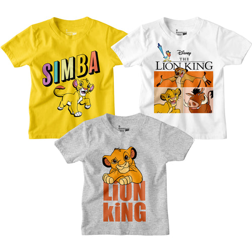 Lion King Combo Boys Cotton Tshirts