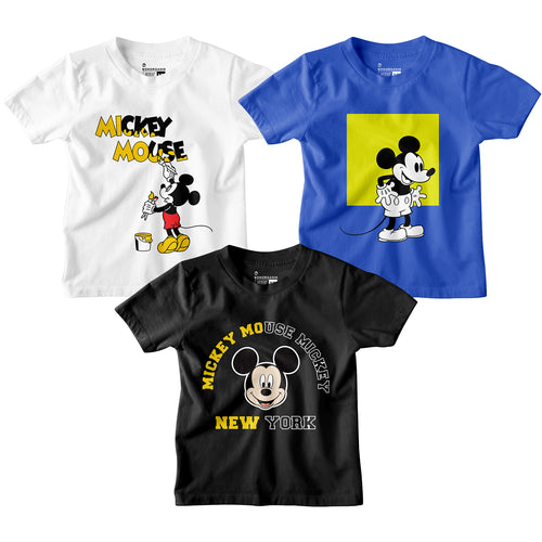 Mickey Mouse Combo Boys Cotton Tshirts