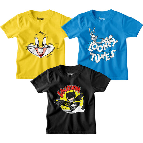 Looney Tunes Combo Boys Cotton Tshirts